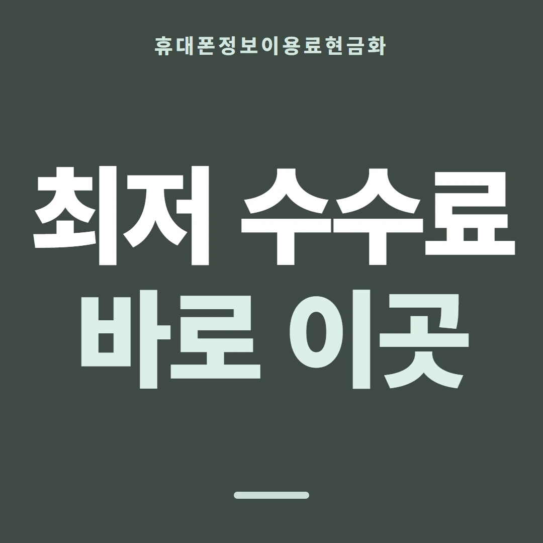 품티켓 휴대폰 회선의 정보이용료현금화 서비스마다 다른 갈래 안내 이미지