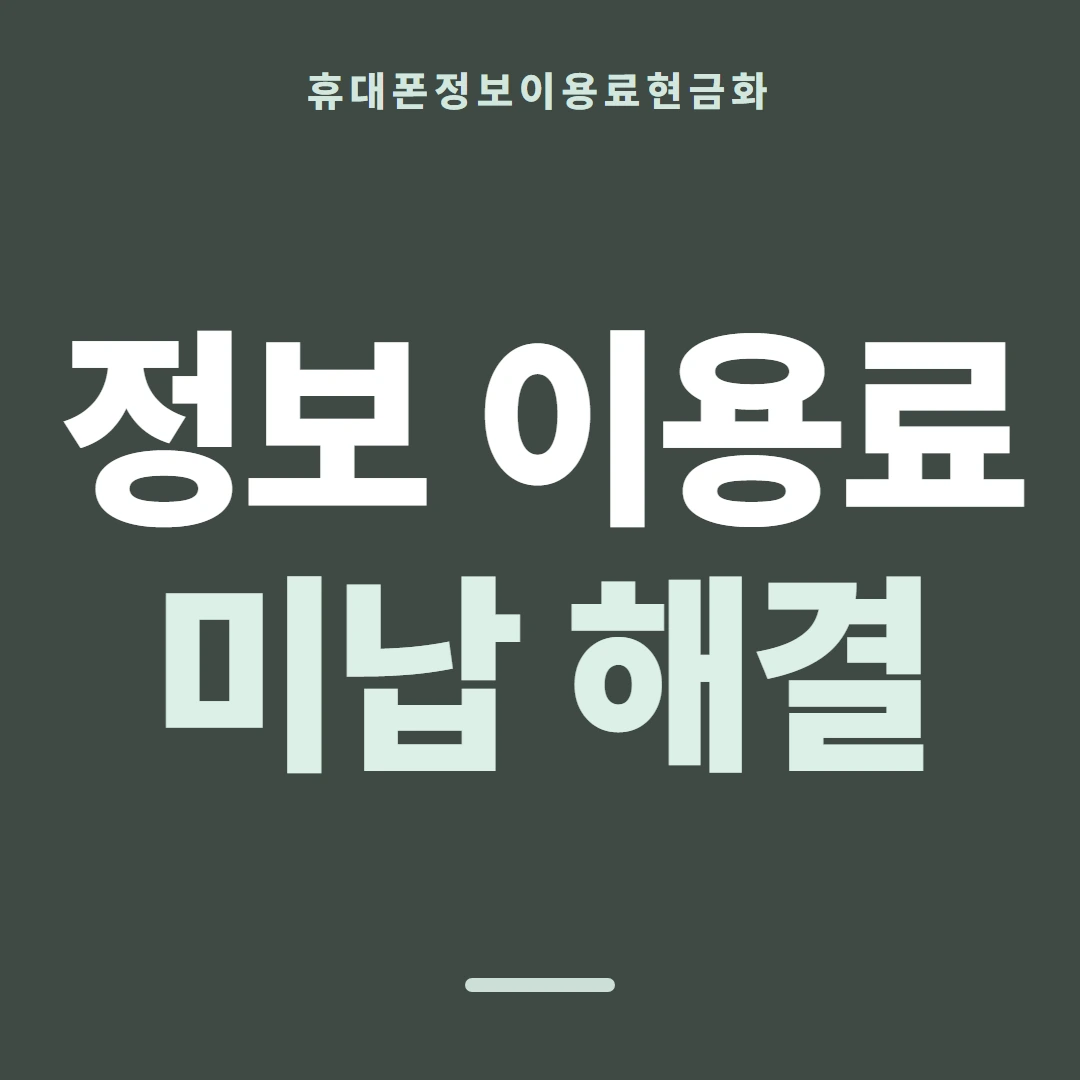 품티켓 휴대폰 회선의 정보이용료현금화 어디를 믿을지 안내 이미지